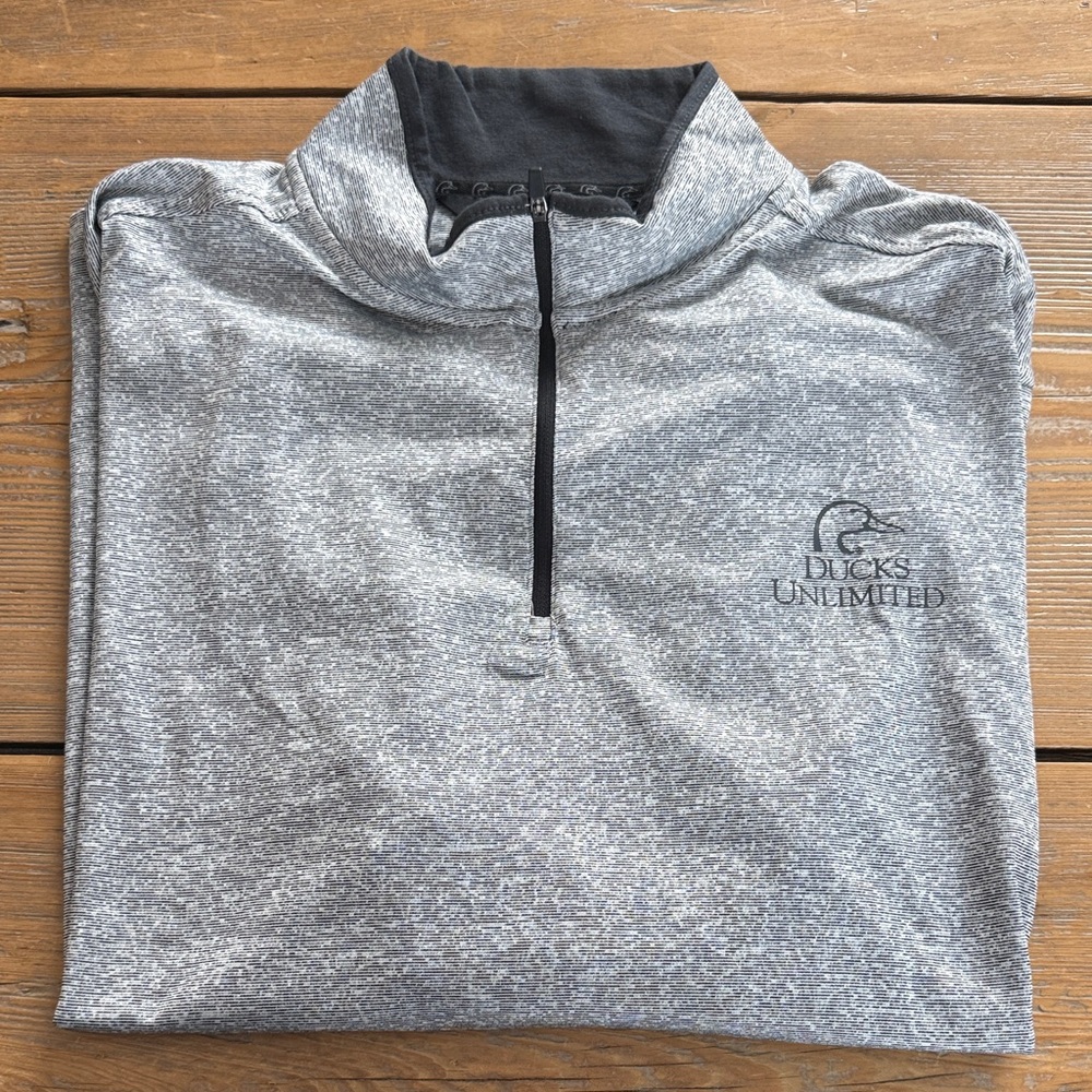 Gray Ducks Unlimited Quarter-Zip Pullover Size Xl